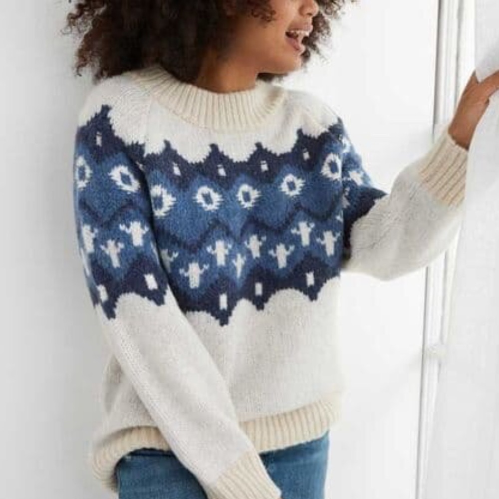Aerie Holiday Fair Isle Sweater
